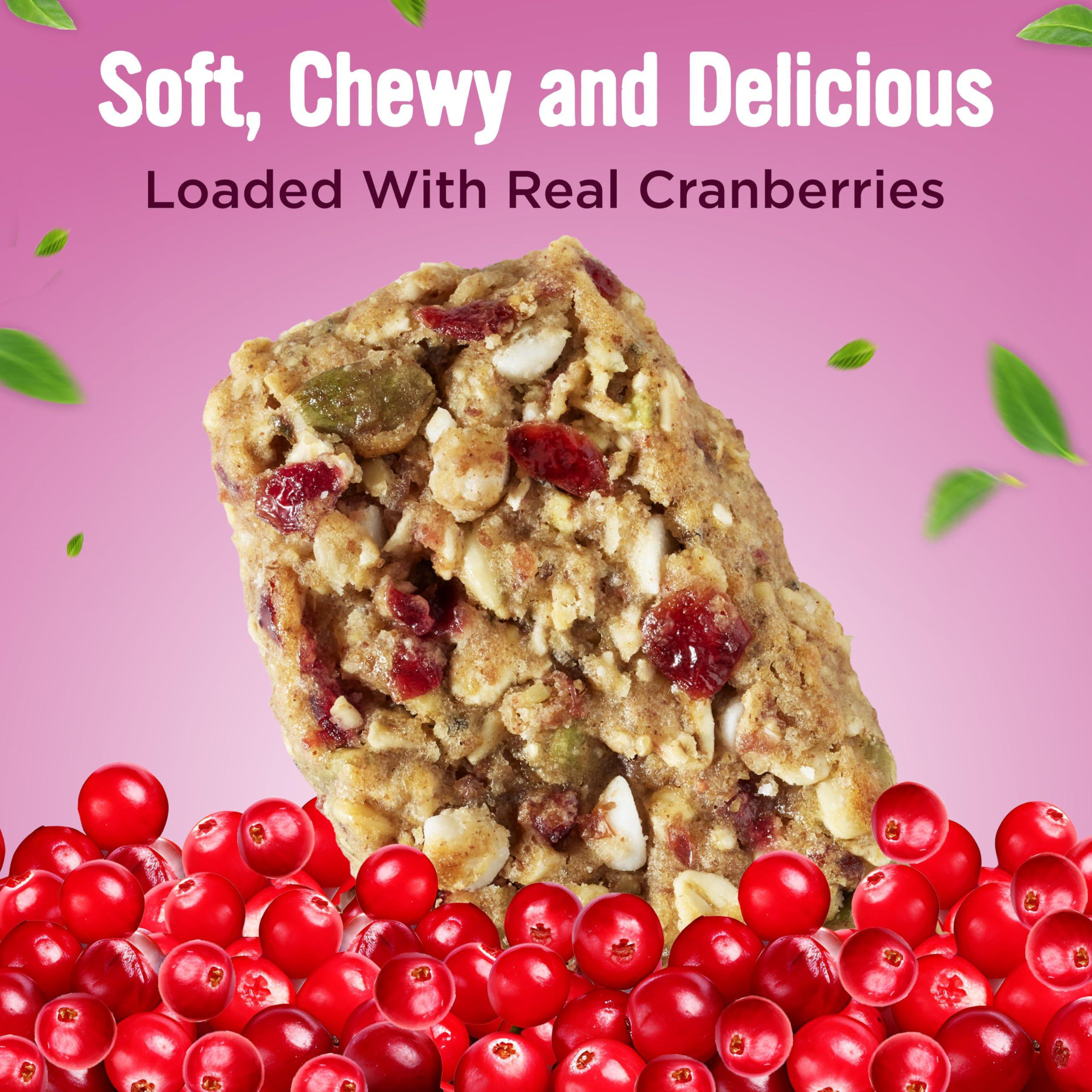 COOPER STREET Cooper Street Granola Bakes - Chewy Breakfast Granola Bars with Chia, Flax, Buckwheat and Oats - Oatmeal Cranberry Individually Wrapped Nut & Dairy Free On-The-Go or School Snacks - 12 Bars, 1oz each
