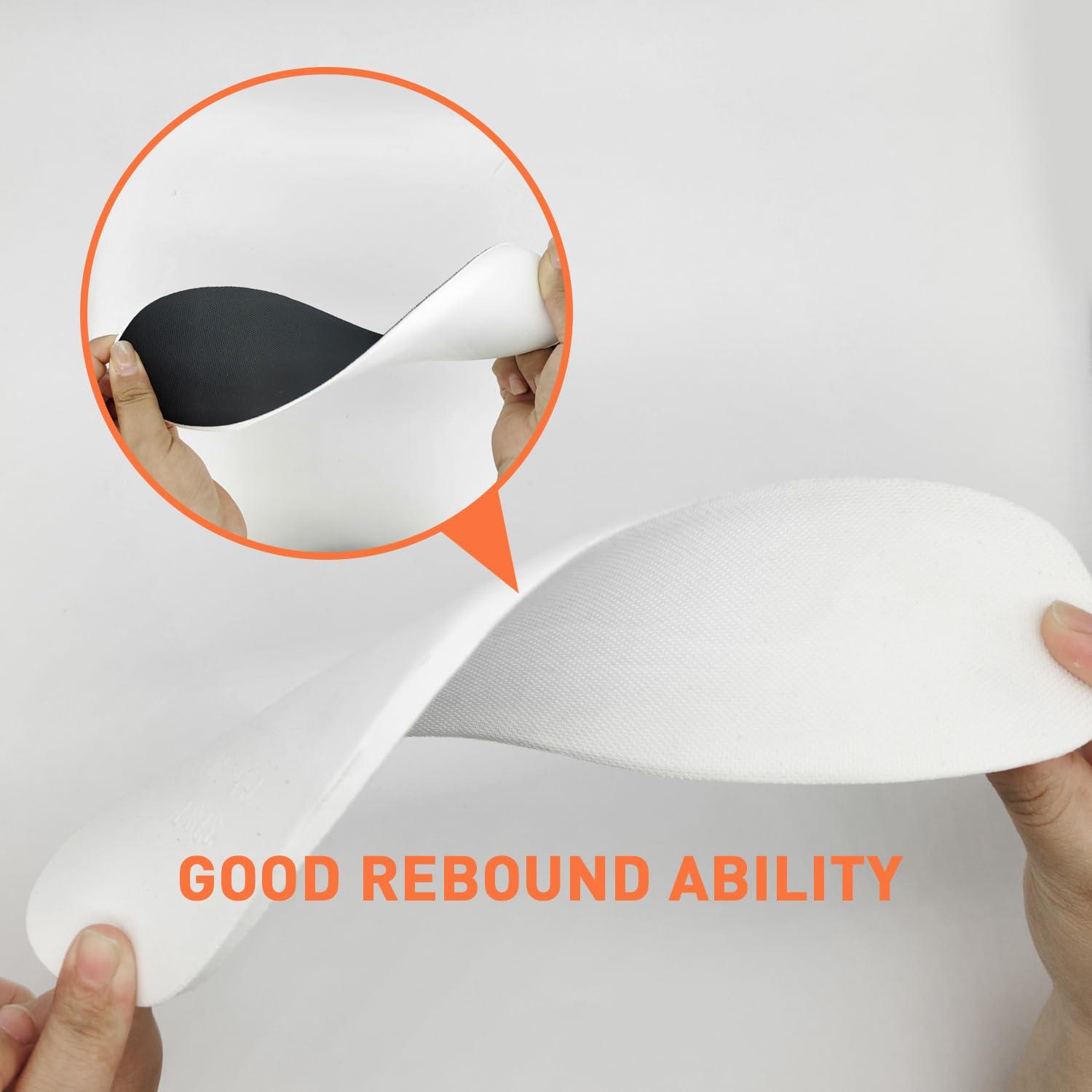 NDTEZUGT Shoe Insoles for On Cloud Men's Shoes Replacement, Comfort PVC Inner Sole Footwear Inserts for Light-Weight and Cushion Shock Absorbing (Black,US Men8.5-EU42)