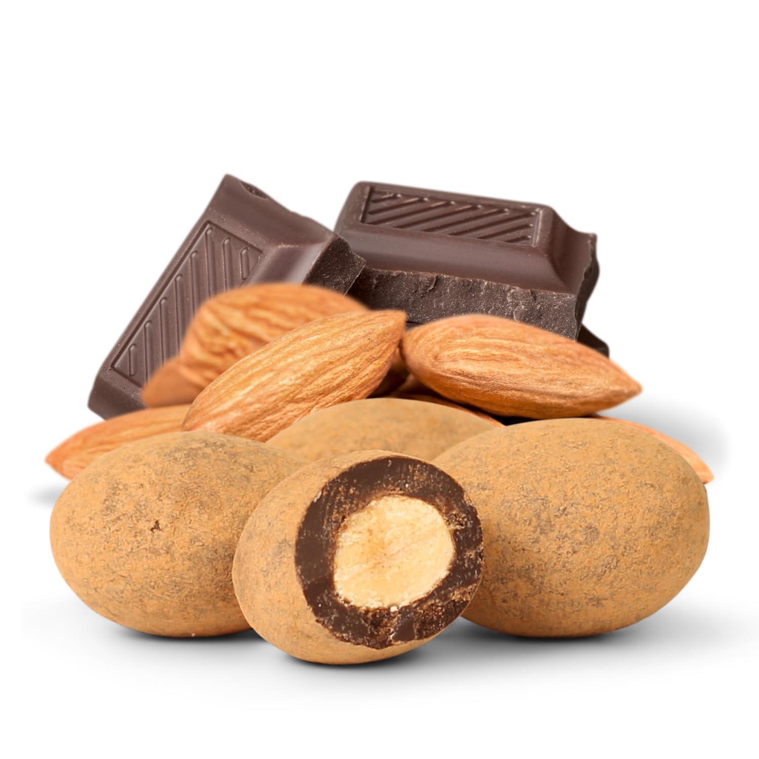 It\'s Delish Dark Chocolate Cocoa Dusted Almonds by It\'s Delish, 5 Lbs Bulk Bag | Choc Covered Almond Candy Snack | Healthy Snacks, Keto, Vegan, Dairy Free, Kosher