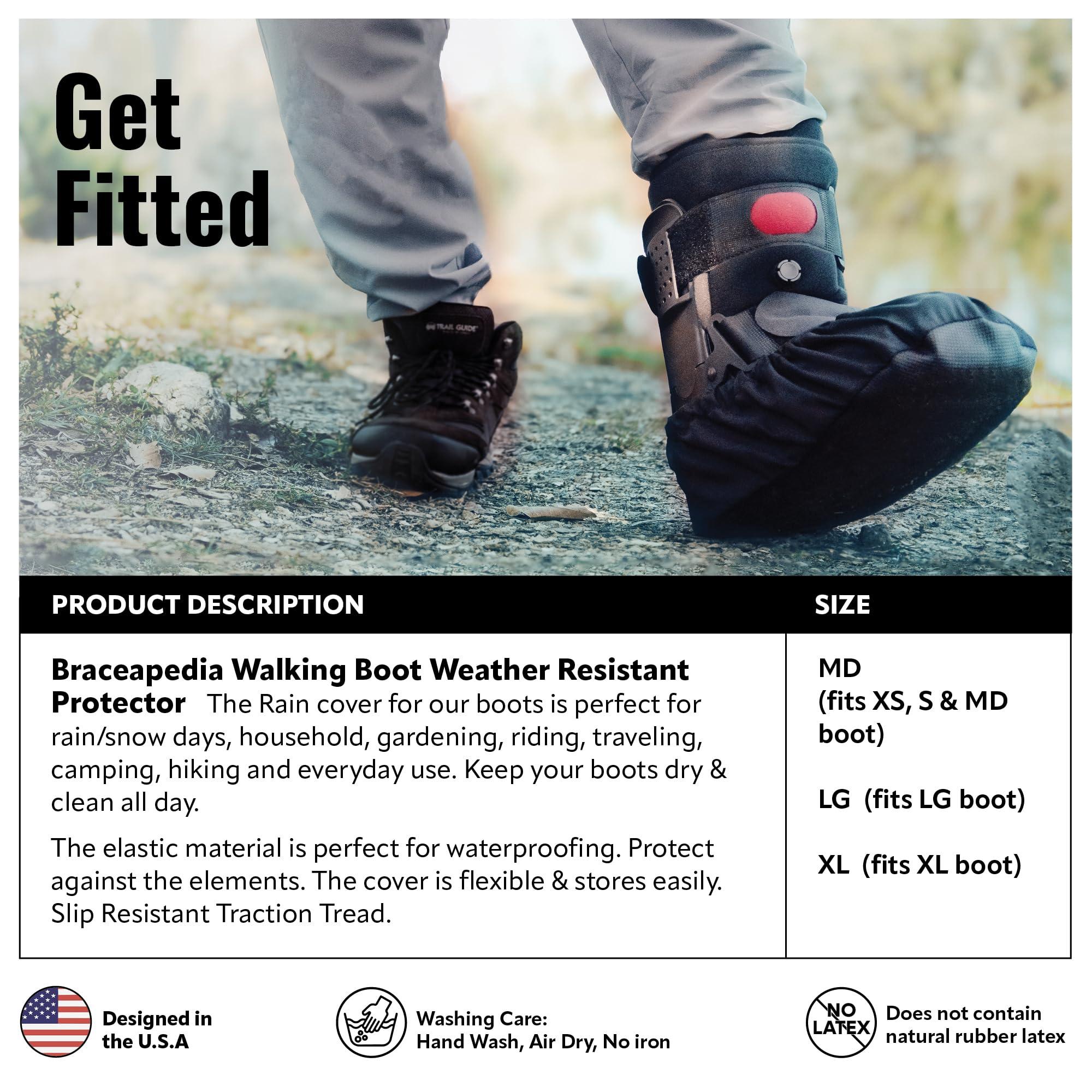 Braceapedia Braceapedia Rapid Recover Short Walking Boot Medium Walking Boot Weather Resistant Protector Medium Cloud9 Walking Boot Sock Liner Universal