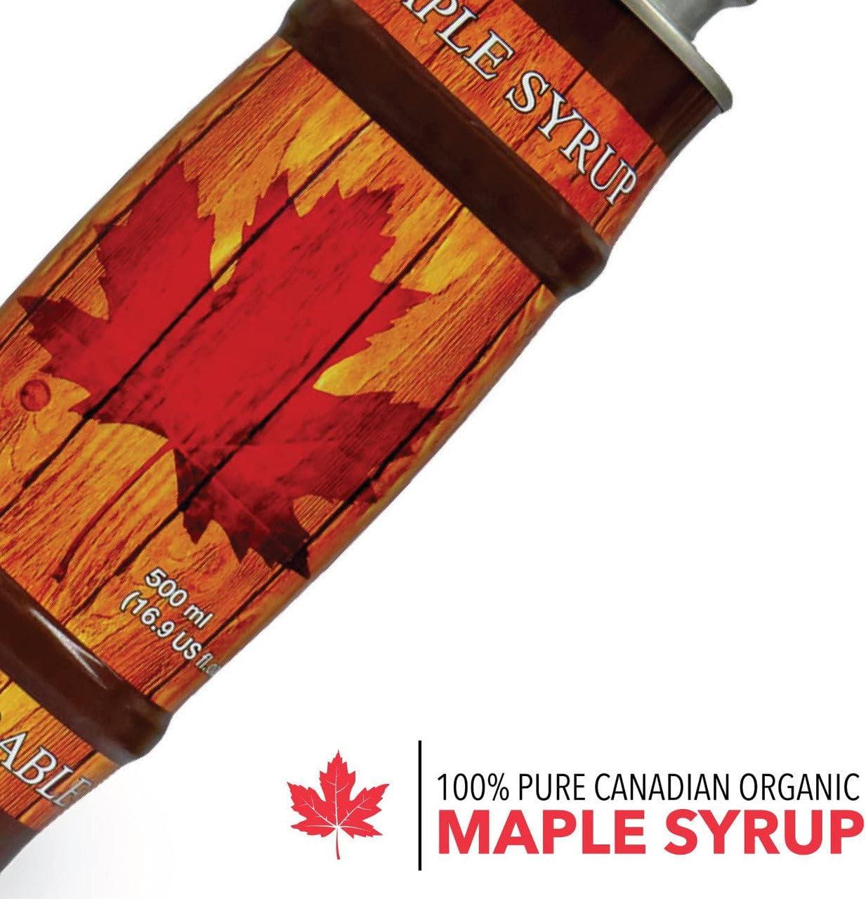 sirop d\'rable pur Pure Canadian Grade A Amber Maple Syrup, 500mL/16.9 fl. oz. Bottle {Imported from Canada}