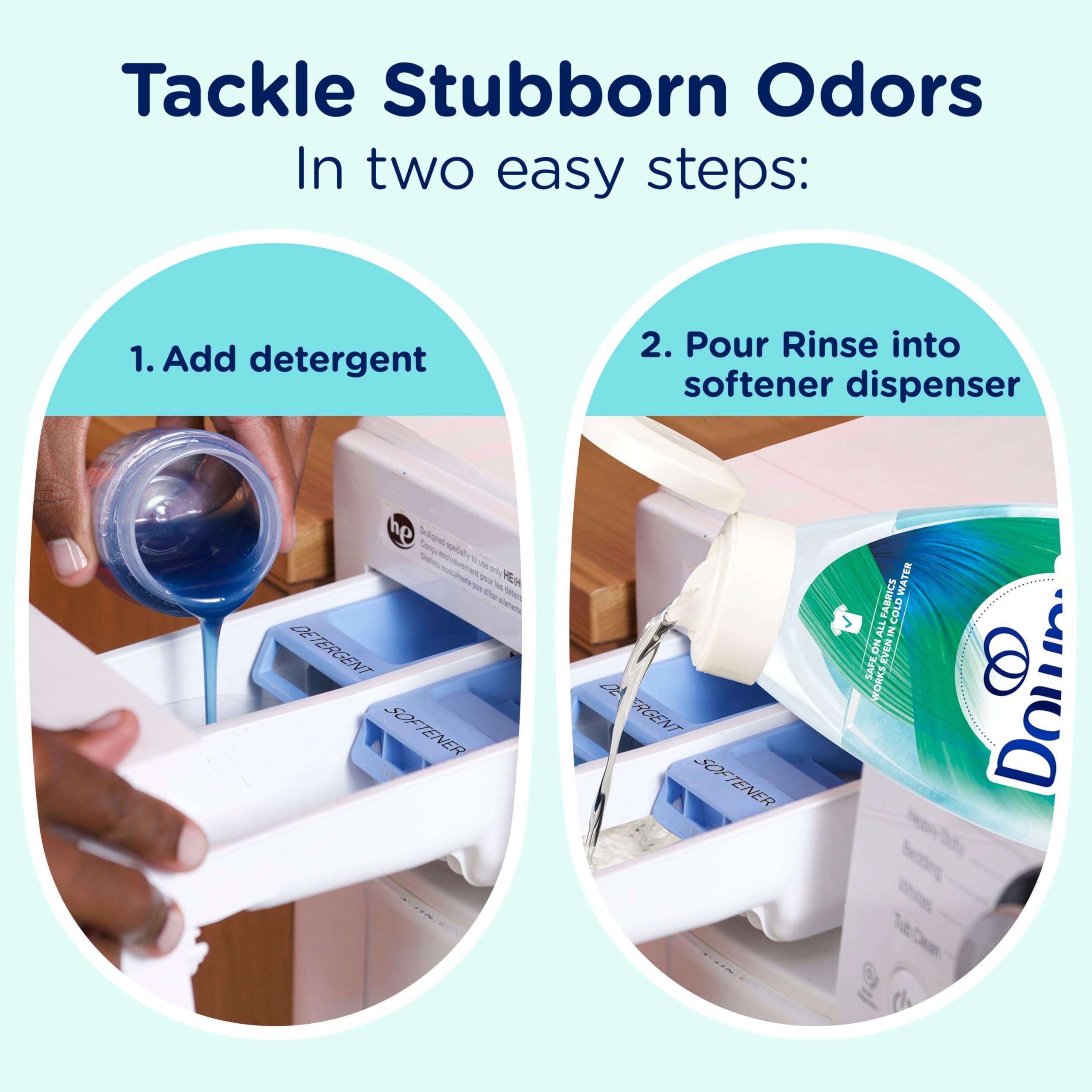 Downy Downy RINSE & REFRESH Laundry Odor Remover and Fabric Softener, Safe on ALL Fabrics, Gentle on Skin, HE Compatible, Cool Cotton, 48 fl oz (Pack of 4)(192 fl oz total)