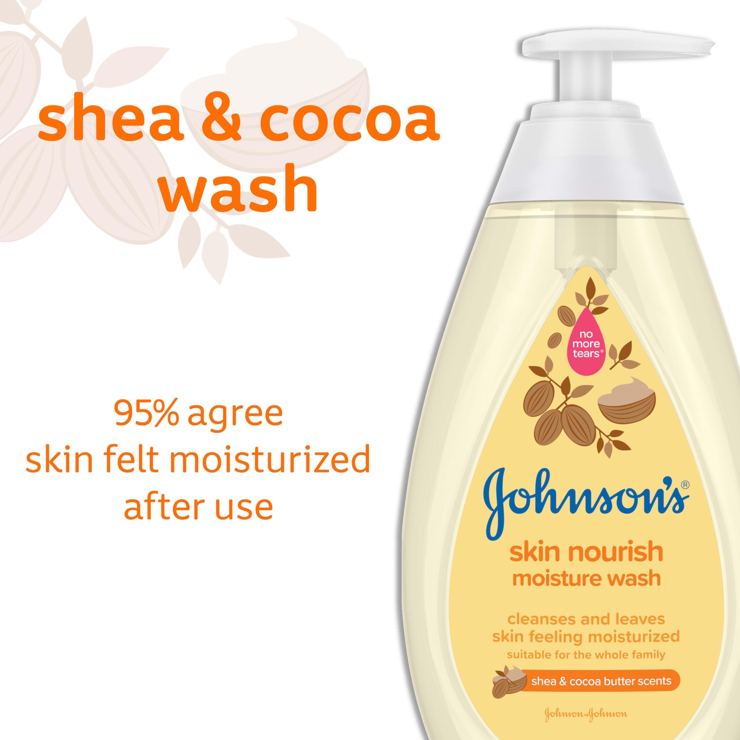 Johnson's Baby Johnson\'s Baby Skin Nourishing Moisture Baby Body Wash with Shea & Cocoa Butter, Hypoallergenic & Tear Free Baby Bath Wash, Paraben-, Dye-, Sulfate & Phthalate-Free, 20.3 fl. oz