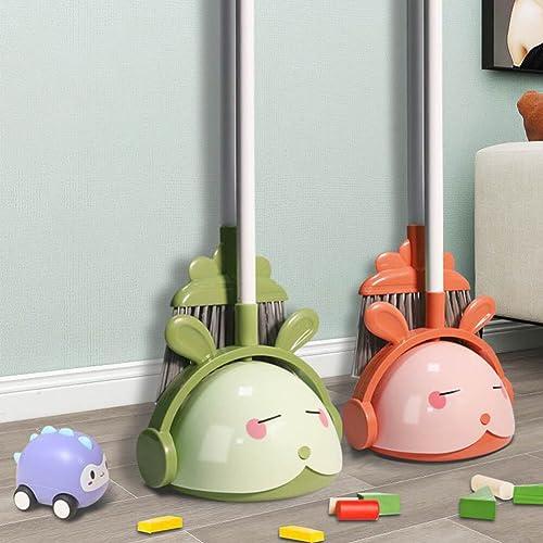 Holibanna Holibanna 1 Set Kids Toys Desktop Cleaning Tools Child Broom Housekeeping Cleaning Tool for Kids Broom Helper Small Cleaning Dustpan Broom and Dustpan Cartoon Household Products Pp Toddler