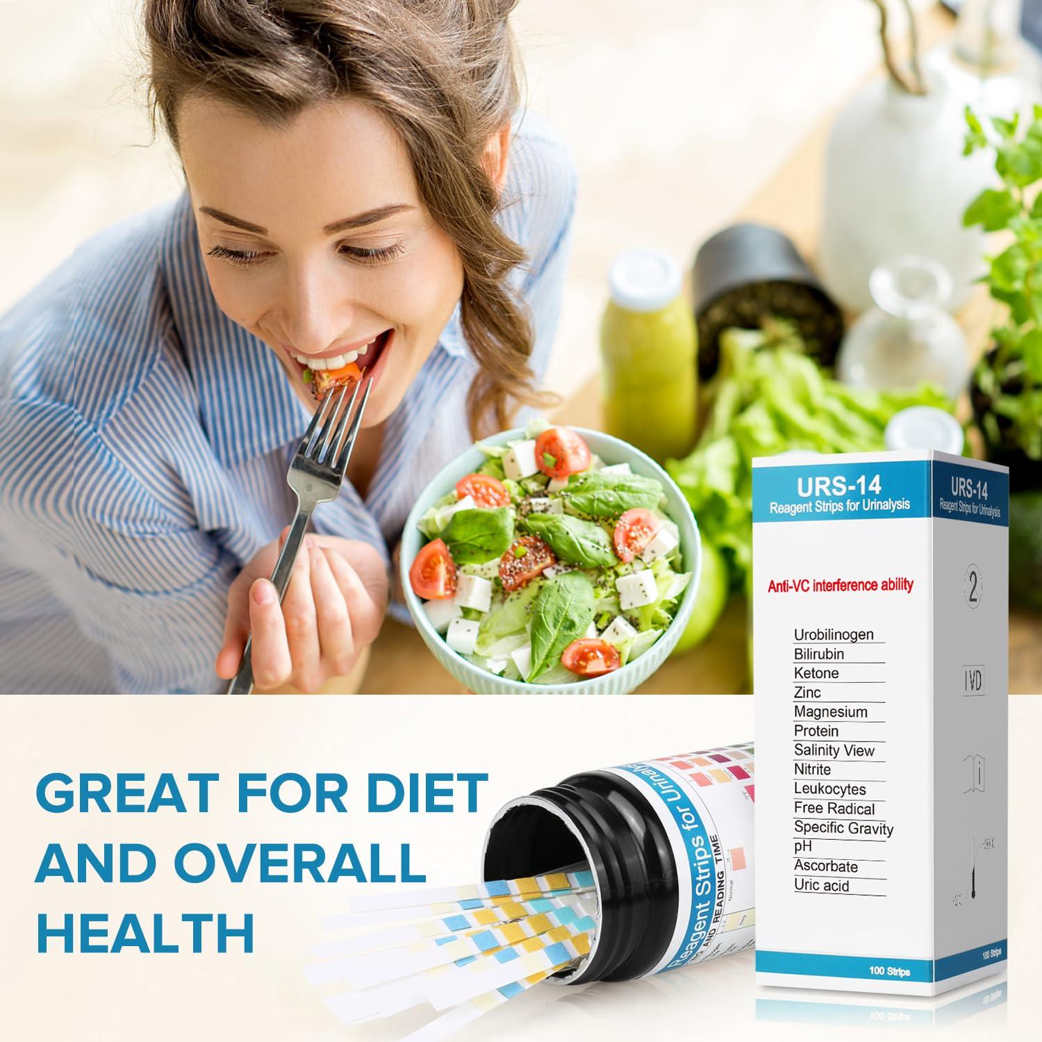 RPOMU Urine Test Strips 14 Parameters 100 Count