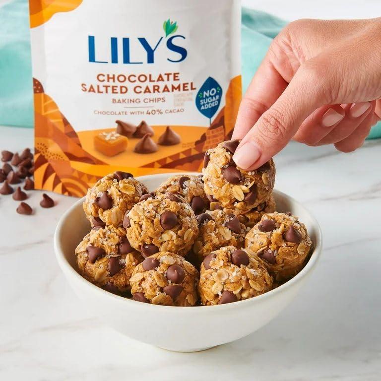 MASHBOX Chocolate Style Salted Caramel Flavored No Sugar Added Baking Chips, Gluten Free, Bulk, 7 oz Bags (3 Count)