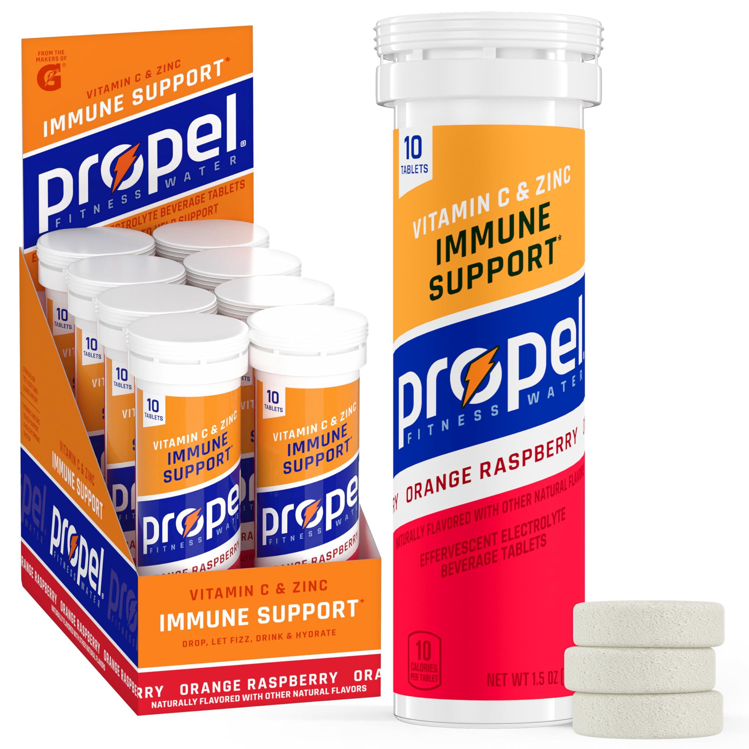 Propel Propel Immune Support Tablets, Orange Raspberry, Makes 16.9oz Fl Oz (Pack of 80)