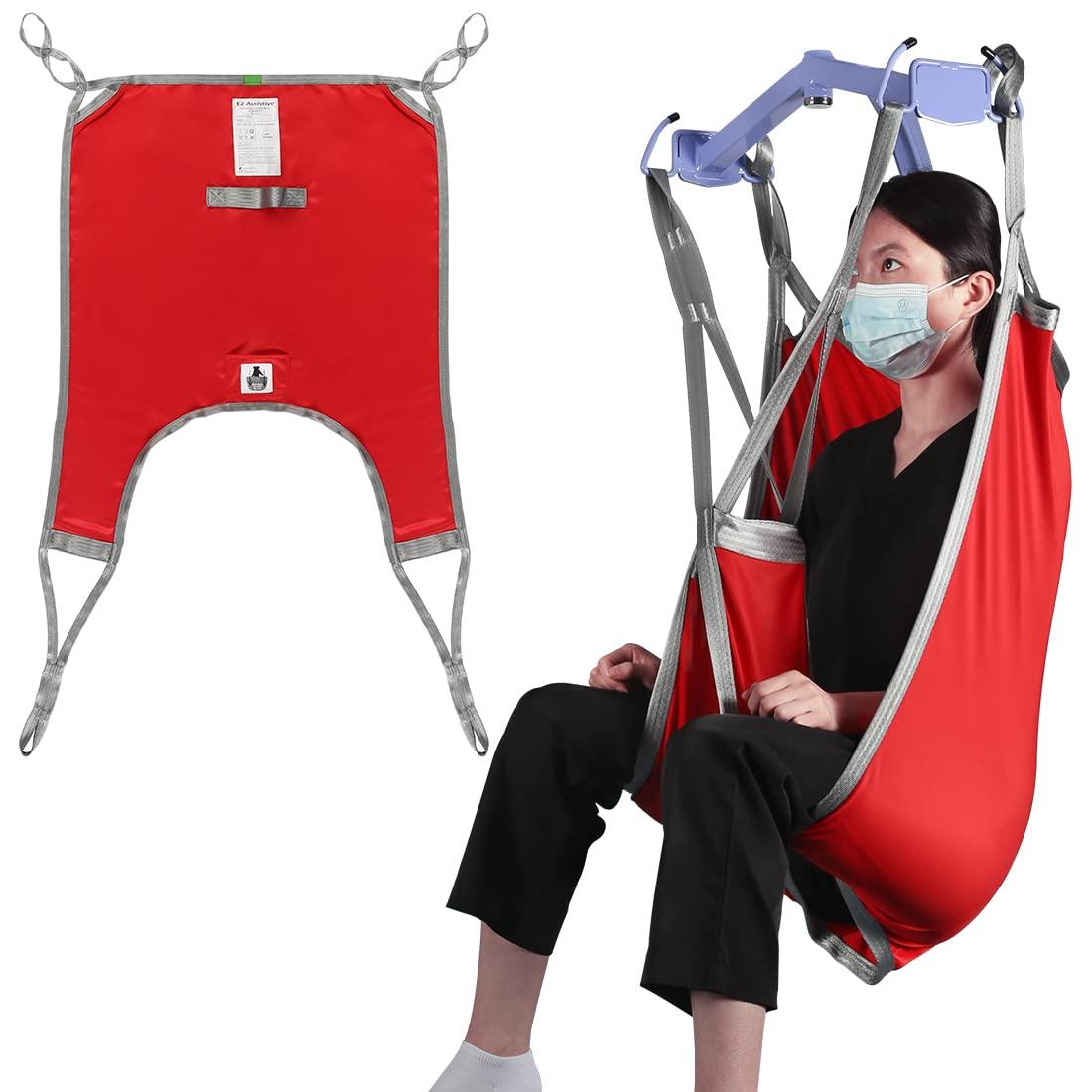 EZ Assistive EZ Assistive Patient Lift Divided Leg Sling with Lower Back, Lift Sling for Transfer and Positioning and Lifting, 500lb Weight Capacity (Large)