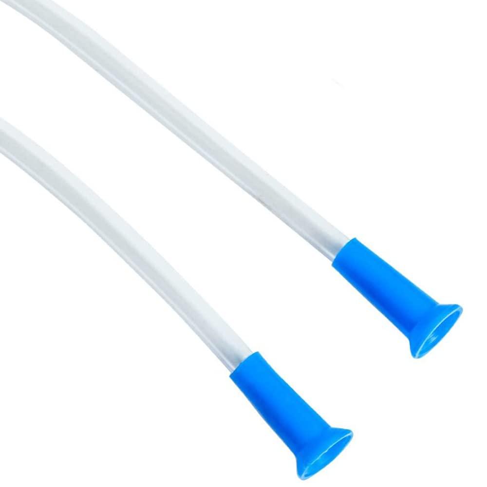 SoulGenie HealthAndYoga Replacement Enema Tubing Super Economical, Hygienic, Medical Grade PVC - 1.5 Meter with Hose Clamp and Nozzle Enema Supplies Compatible with most Bucket Bag Kits (2 Set)