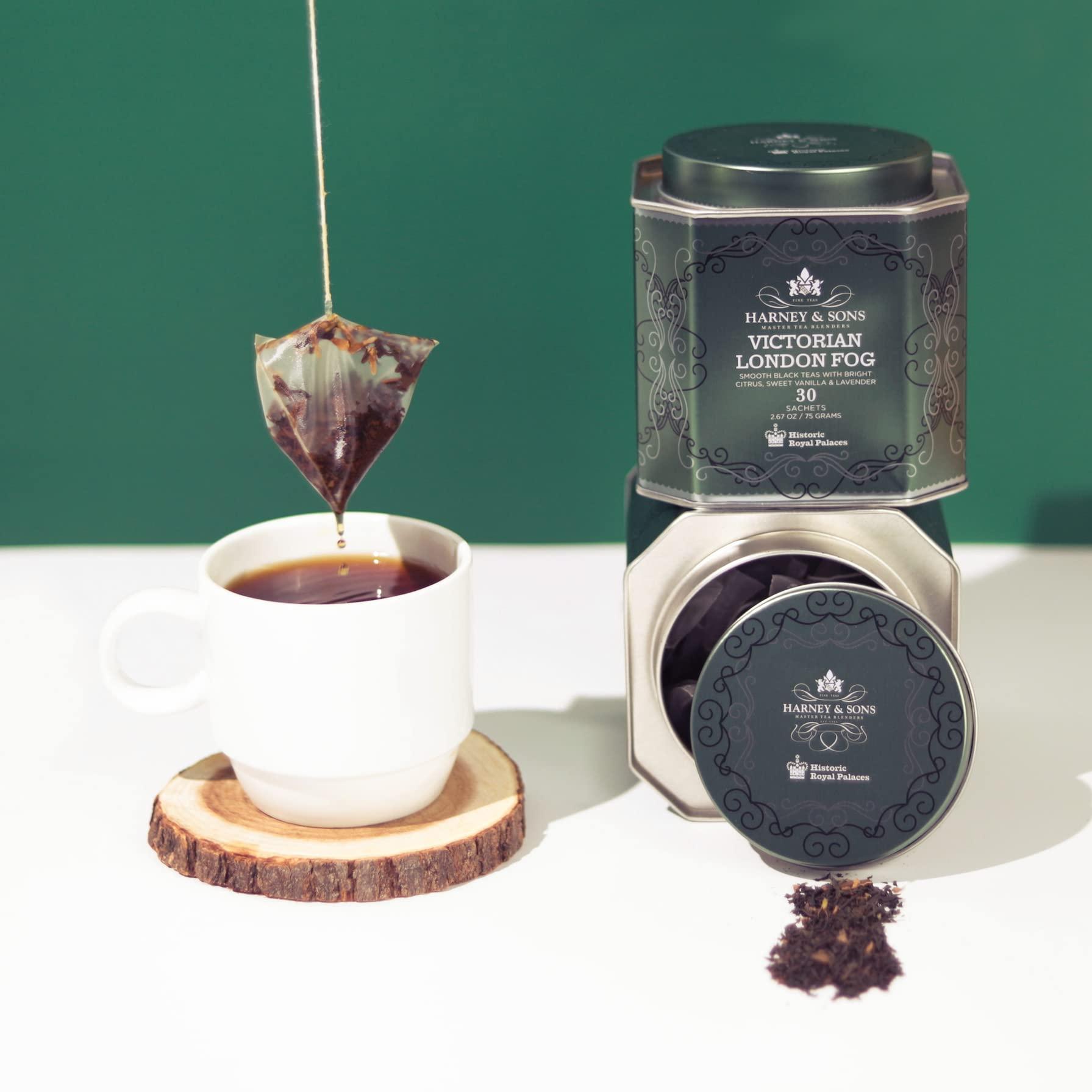 Harney & Sons Harney & Sons Victorian London Fog Tea, Black and Oolong Tea with Citrus, Vanilla and Lavender | 30 Sachets, Historic Royal Palaces Collection