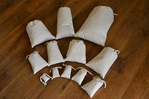 Custom bags 3"x5" DOUBLE DRAWSTRING COTTON MUSLIN BAGS-Set Of 25