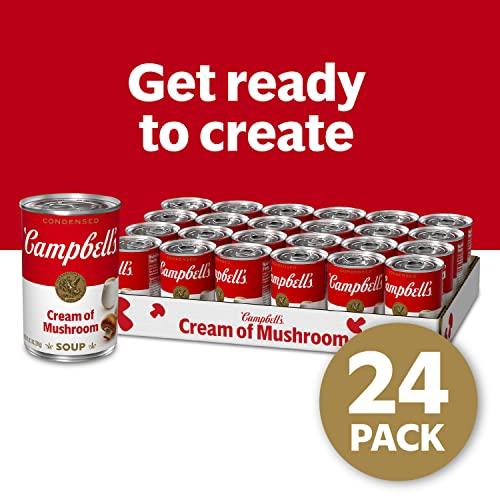 Campbell\'s Campbell\'s Condensed Cream of Mushroom Soup, 10.5 oz Can (Pack of 24)