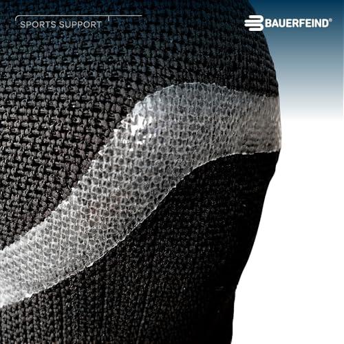 Bauerfeind Bauerfeind Sports Knee Support NBA - Officially Licensed Basketball Brace with Medical Compression - Sleeve Design with Omega Gel Pad for Pain Relief & Stabilization (Black, L)