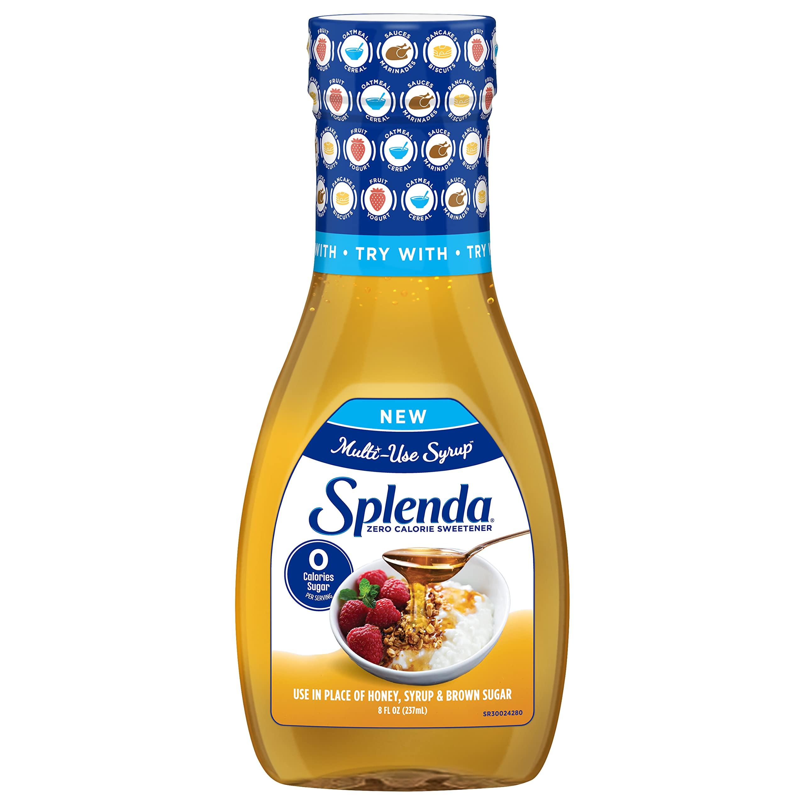 SPLENDA Splenda Multi-Use Allulose Syrup, Zero Calorie, Sugar Free Substitute for Maple Syrup, Honey, Agave and Brown Sugar, 8oz Bottle