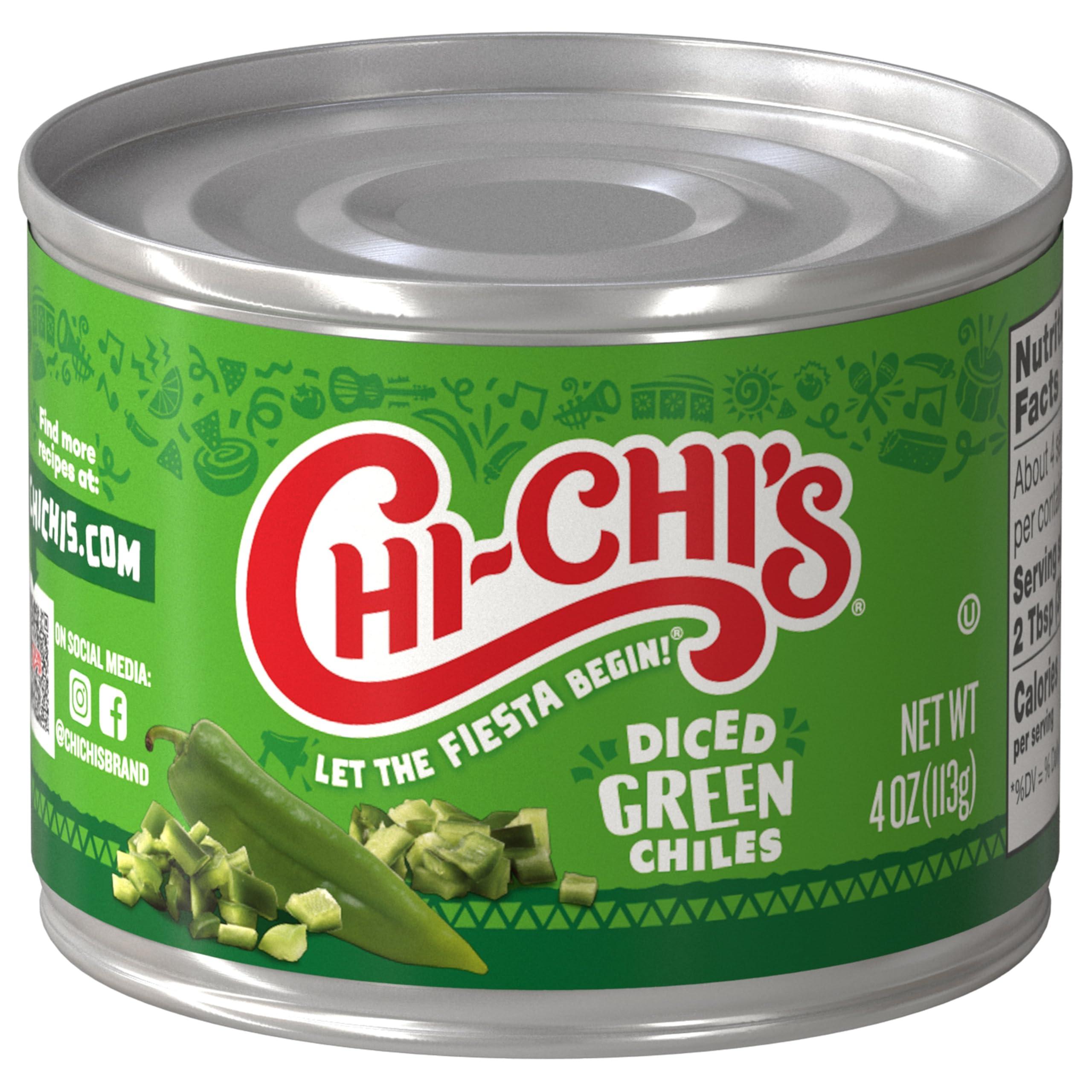 CHI-CHI'S CHI-CHI'S Diced Green Chile Peppers, 4 oz Can, 12 Pack