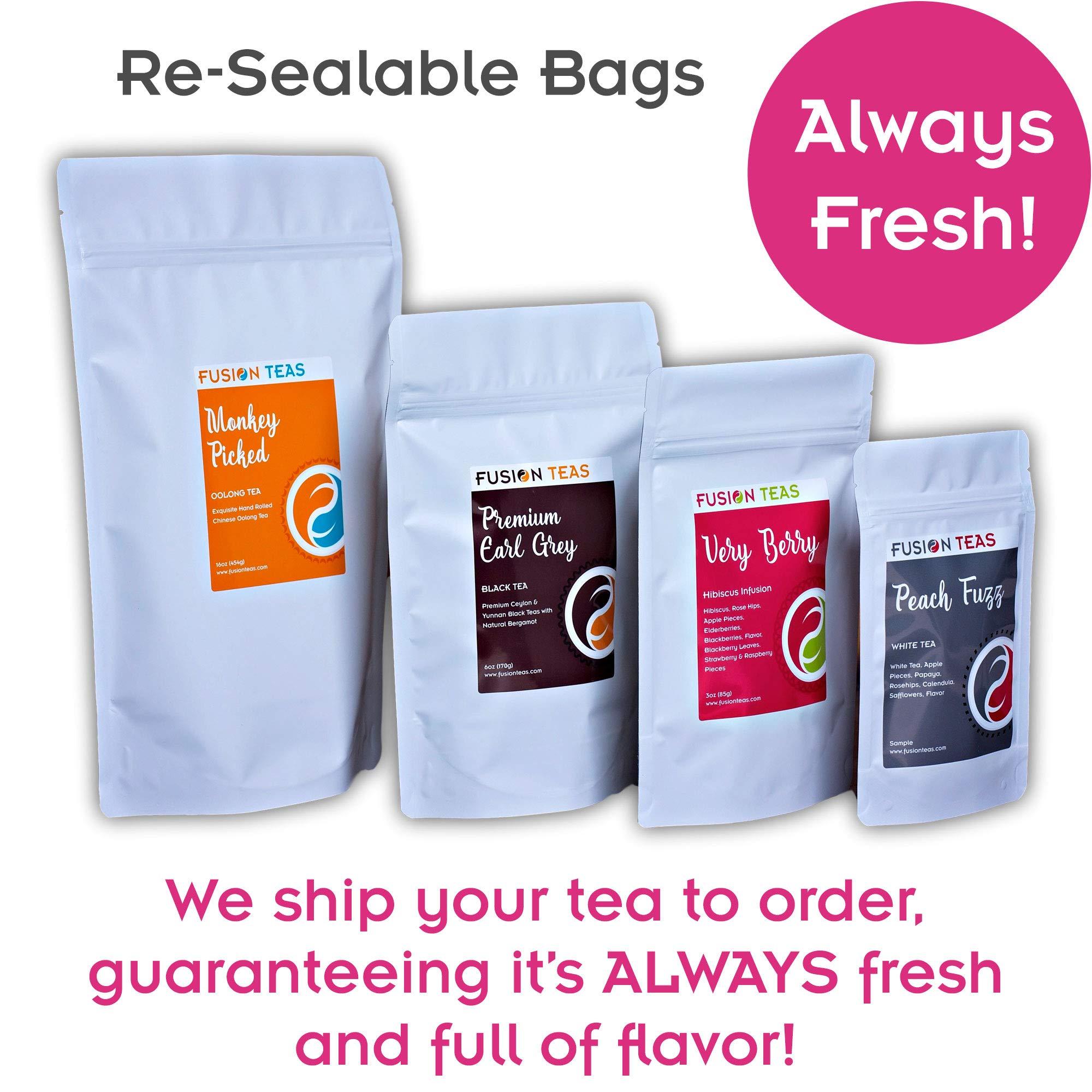 Fusion Teas Sencha (Steamed) Green Tea - Pure Loose Leaf Tea - Directly From The Kagoshima Prefecture In Japan - 1 Pound (16 Oz.) Pouch