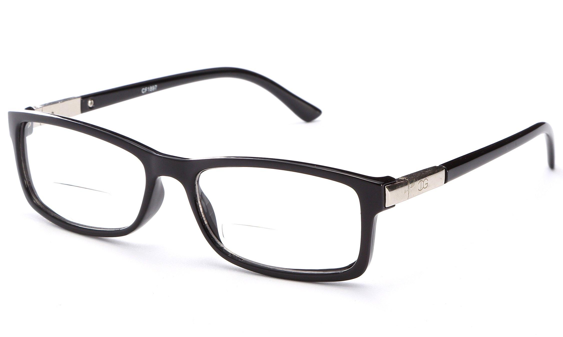 Newbee Fashion Reading Glasses Newbee Fashion -"Aiden" Slim Fit Round Spring Temple Bifocal Reading Glasses