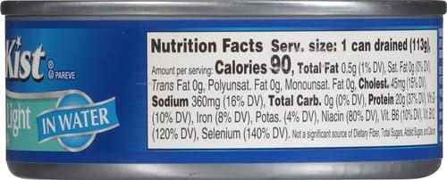 StarKist StarKist Chunk Light Tuna in Water, 5 oz (1 Pack) Canned Tuna Fish, Wild Caught, Gluten Free, Ready to Eat, Perfect for Salads, Keto Meals and Snacks, with 20g Protein & 90 Calories Per Serving