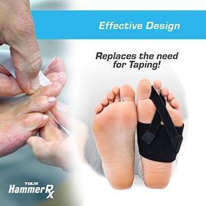 Tuli's Tuli's HammerRx, Adjustable Hammer Toe Straightener and Corrector for Proper Toe Alignment and Pain Relief, One Size Fits All