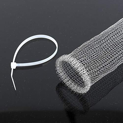 Buytta 48 PCS Lint Traps Washing Machine Lint Trap Stainless Steel lint Snare Traps Laundry Mesh Washer Hose Filter Washing Machine Lint Snare, Lint Traps Hose Screen Filter Catcher with 48 Nylon Cable Ties