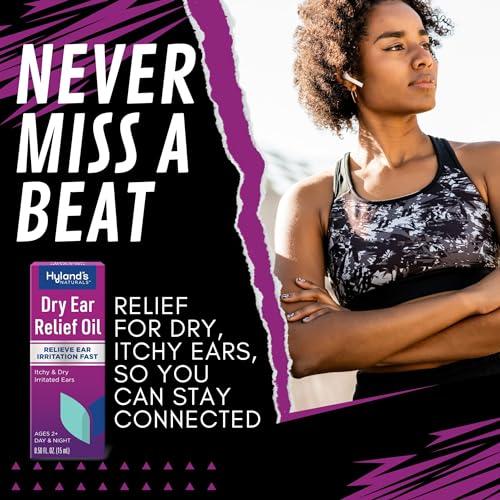 Hyland\'s Hyland\'s Dry Ear Relief Oil, Relieve Ear Irritation Fast, for Itchy and Dry Irritated Ears, Ages 2 and up, Day and Night Drops, 0.5 Ounce