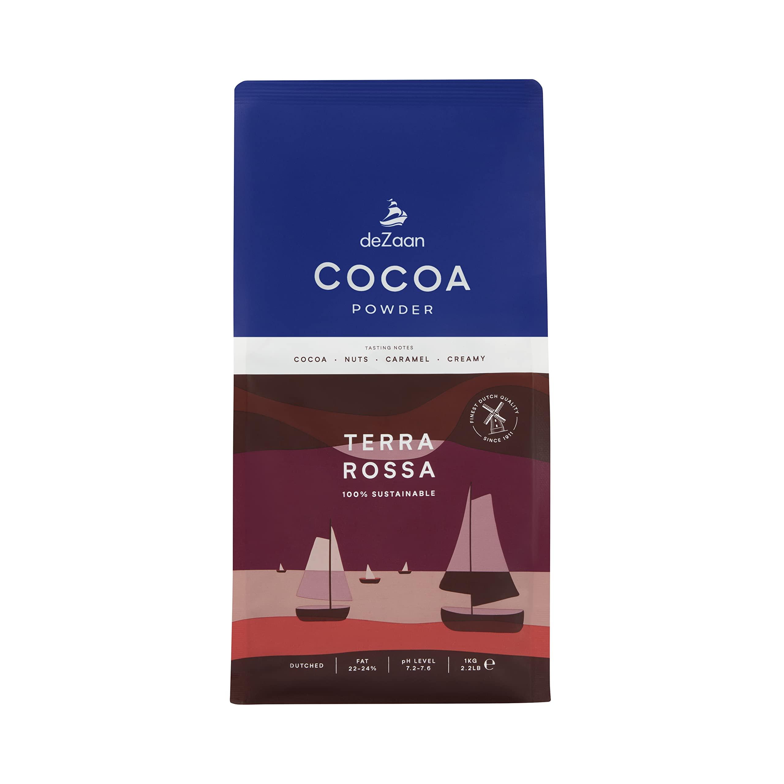 deZaan deZaan Holland Terra Rossa Dutched Cocoa Powder, 22-24% Fat, Finest Dutch Quality Since 1911