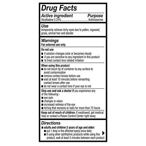 Lastacaft Lastacaft Once Daily Eye Allergy Itch Relief Drops, 60 Day Supply, 0.17 Fl Oz (Pack of 1)