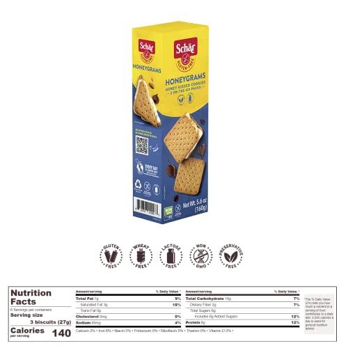 Schar Schar - Honeygrams - Certified Gluten Free - No GMO's, Lactose, Wheat or Preservatives - (5.6 oz) 12 Pack