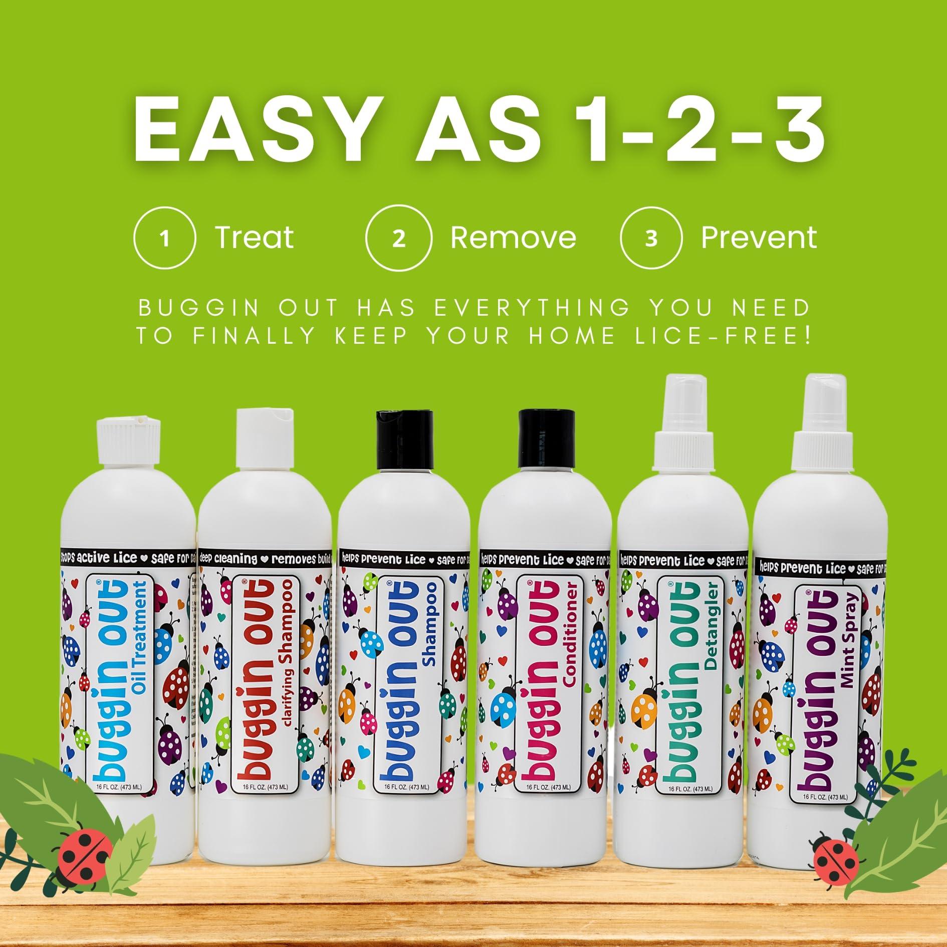 buggin out buggin out Detangler Spray | No More Lice | No More Tangles | Safe For Kids | Use Daily | 16oz