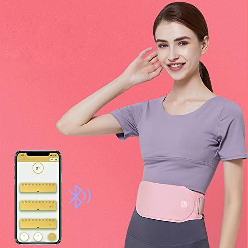 IPENNY IPENNY Portable Washable Heating Pads Abdominal Waist Massage Belt for Menstrual Pain with 5 Massage Mode and 3 Heat Levels Belly Back Electric Heated Device for Women