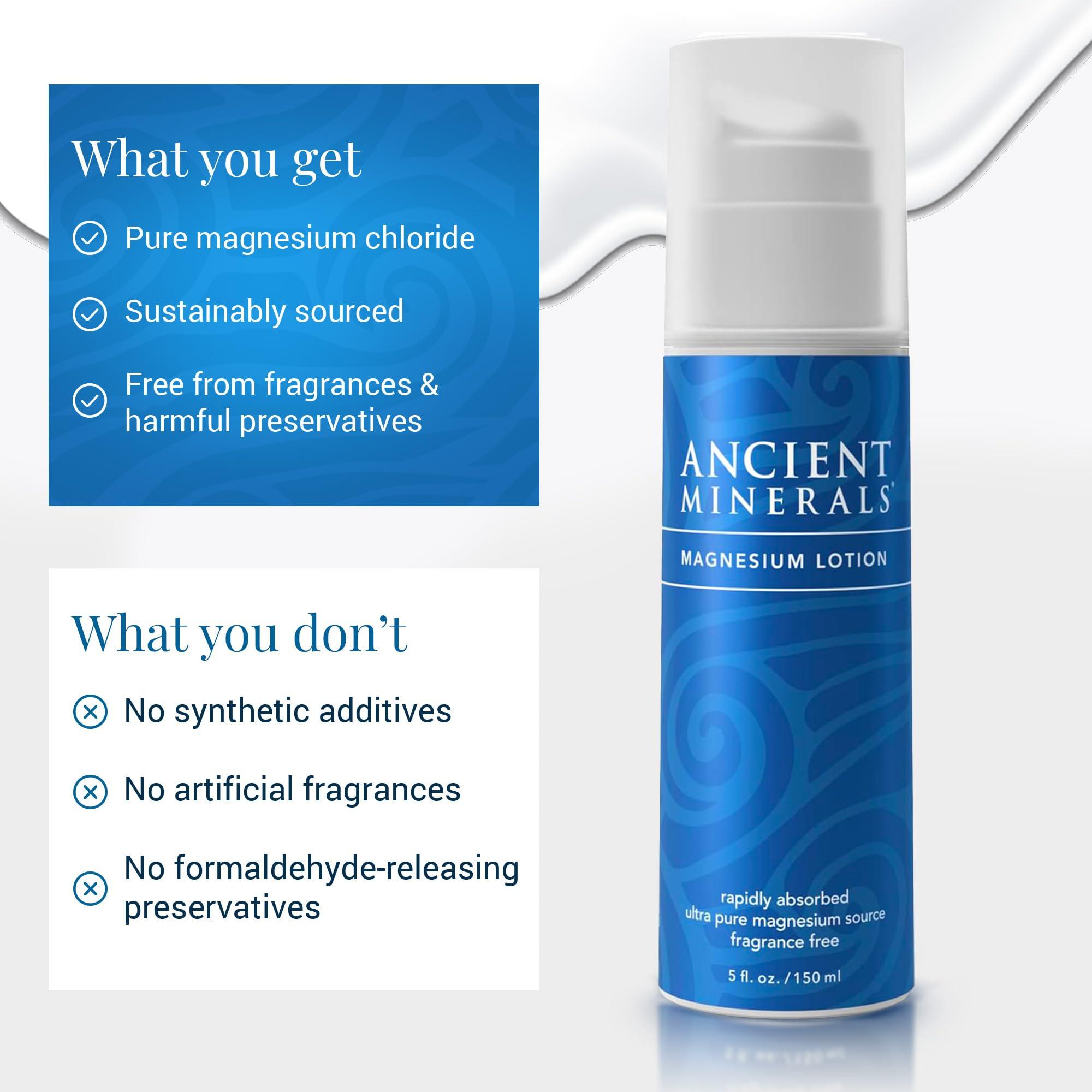 Ancient Minerals Ancient Minerals Magnesium Bath Flakes - Magnesium Oil Spray and Magnesium Lotion - High-Absorption Efficiency for Relaxation, Wellness & Muscle Relief