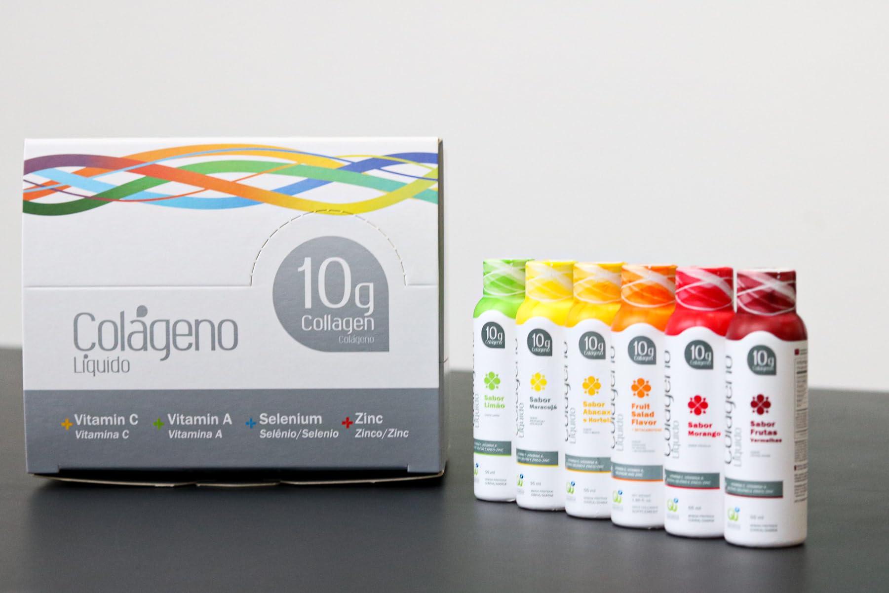 QUALINOVA QUALINOVA Liquid Collagen Supplements Variety Pack for Women - Daily Dose of Tropical Flavors with Essential Nutrients (10g Collagen / 1.86 fl oz - 30 Count)