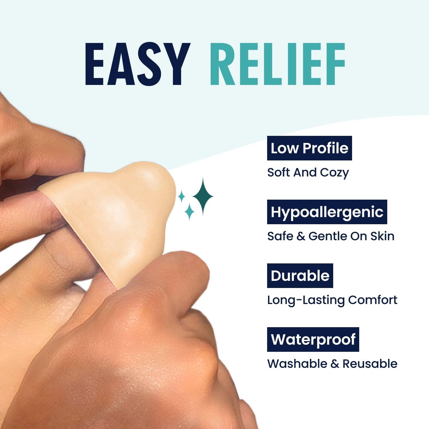 Dr. Frederick\'s Original Dr. Frederick\'s Original Gel Toe Protectors for Men & Women - 12 ct - Toe Caps for Foot Pain Relief - Flexible Cushions for Ingrown Toenails, Corns, Calluses, Blisters, and Comfort -Beige - Large