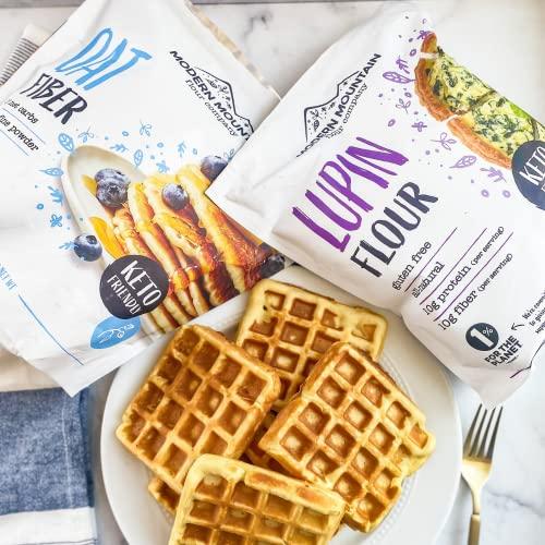 MODERN MOUNTAIN Lupin Flour (3 lb) Low-Carb Flour, 2g Net Carbs Per Serving, Improve Keto-Friendly Baked Goods, High in Protein and Fiber, Keto, Gluten-Free, Non-GMO