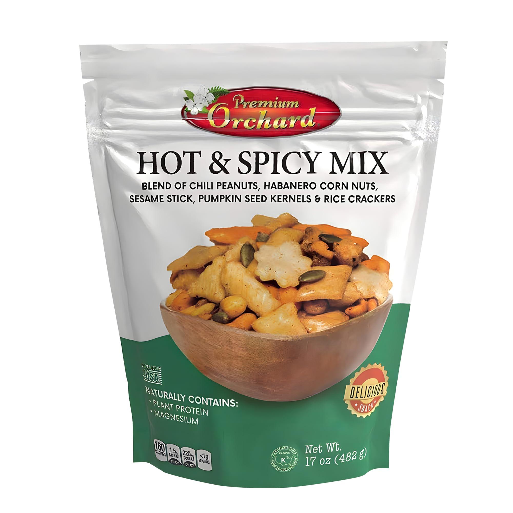 Premium Orchard MIXED NUTS Sweet & Spicy Nut Mix + Hot & Spicy Mix Savory Snacks Packed Fresh Healthy Protein Snack
