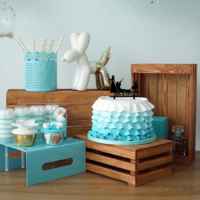 keonsatrz Funny Hunting Wedding Cake Topper Deer Hunt Wedding Cake Topper Hunt is Over Cake Topper Hunting Theme Wedding/Anniversary/Bridal Shower Party Decorations