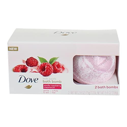 Dove Bath Bomb Dove Bath Bomb Vanilla Raspberry, 2 Pieces, Total Weight 5.6 oz (Pack of 2)