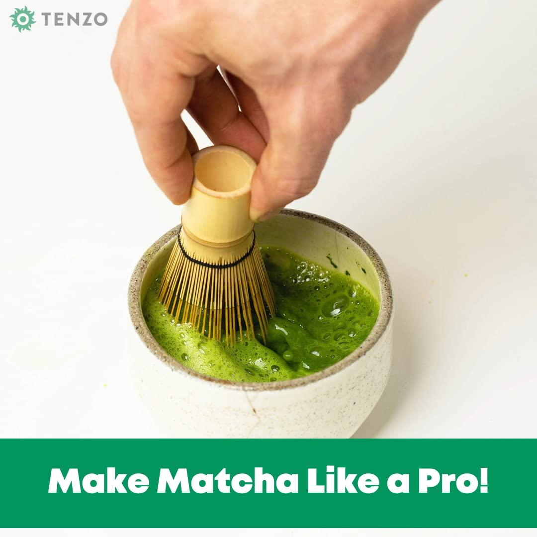 Tenzo Tea Tenzo Matcha Green Tea Powder BetterBoost (1.06 Ounce) with 100 Prong Bamboo Whisk