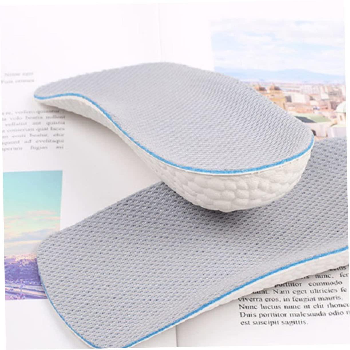 SOIMISS SOIMISS 2 Pairs Insole Heels for Men Heel Pads for Men Heel Lifts for Men Mens Shoe Inserts Shoe Height Pads Heel Lifts for Shoes Foot Protection Pad Increase Lifting Socks Heel Cushion Black,Grey