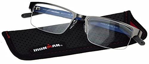 Foster Grant Ironman 1001 Gunmetal Reading Glasses w/Case +2.75 by Foster Grant