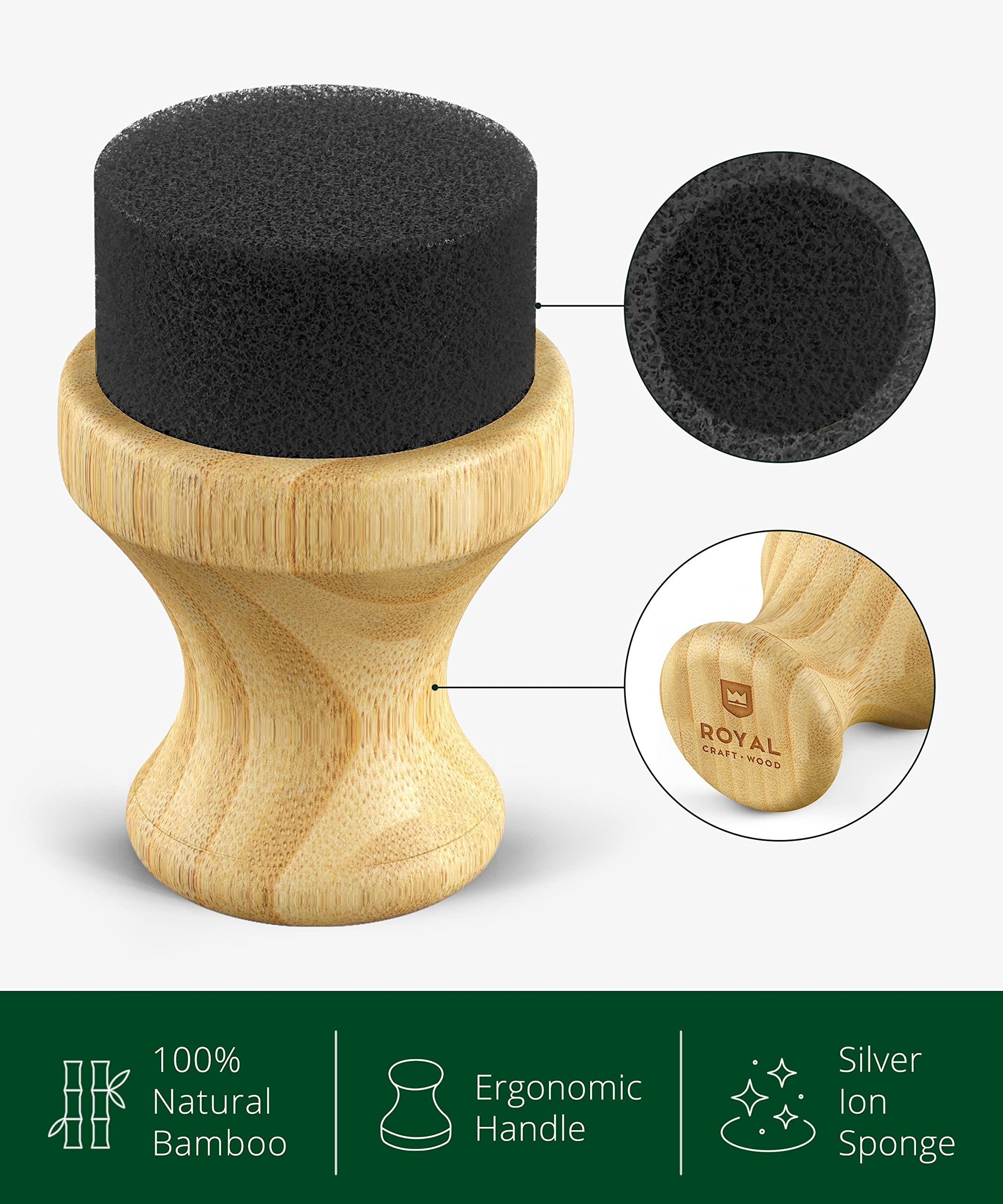 ROYAL CRAFT WOOD ROYAL CRAFT WOOD Cutting Board Oil and Wax Applicator for Food Grade Mineral Oil - Round Bamboo Applicator for Wood Cutting Boards, Butcher Blocks, Utensils Small
