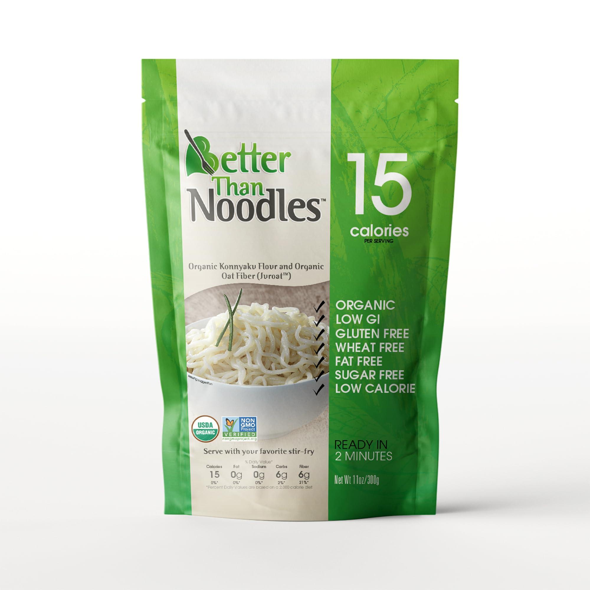 Better Than Noodles Better Than Noodles Certified Organic. Vegan, Gluten-Free, Non-GMO, Konjac Noodles 14 Ounces (6 Pack)