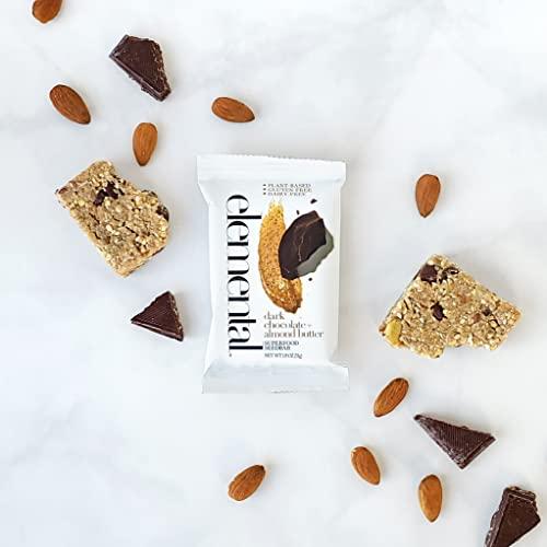 Elemental Superfood Elemental Superfood Seedbars, Dark Chocolate + Almond Butter, 1.8 Ounce - 12 Pack, 100% Certified Organic, Non-GMO Verified, Gluten Free, Dairy Free, Plant Based