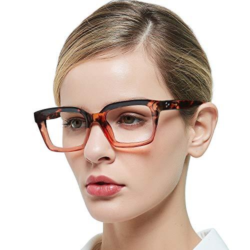 MARE AZZURO MARE AZZURO Reading Glasses for Women 6.0 Fashion Readers 600 Female Square Retro Reader Durable Eyewear +6.00 Strength