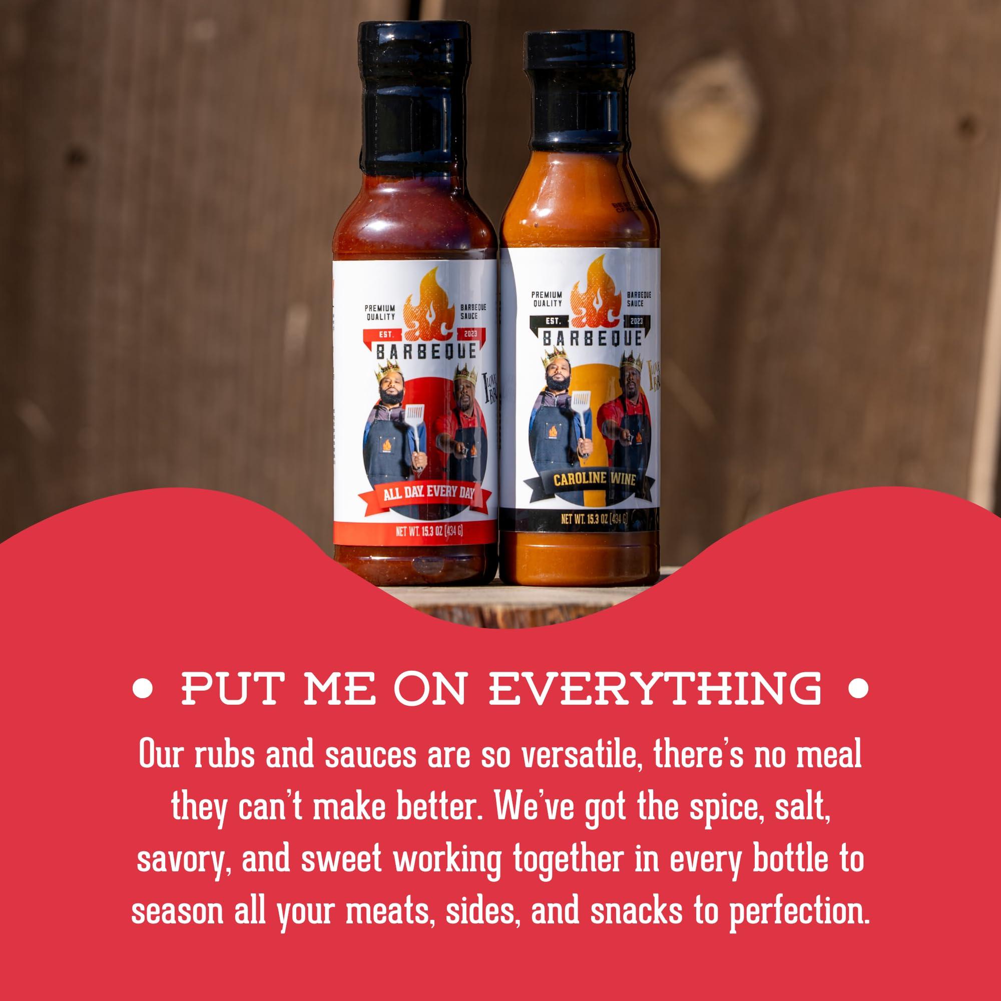 AC BBQ, LLC AC Barbeque Sauce - ALL DAY Every Day Sweet and Tangy BBQ Sauce, Savory Tomato Base, Great on Burgers, Ribs, Pulled Pork, Chicken, No MSG, 15.3oz Bottle (2 Pack)