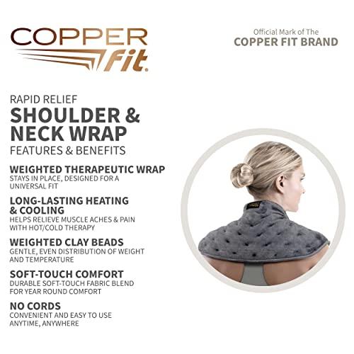 Copper Fit Copper Fit Rapid Relief Neck & Shoulder Wrap, Grey