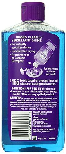 Cascade Cascade Rinse Aid Platinum Dishwasher Agent, Regular, 16 Fluid Ounce (Pack of 6)