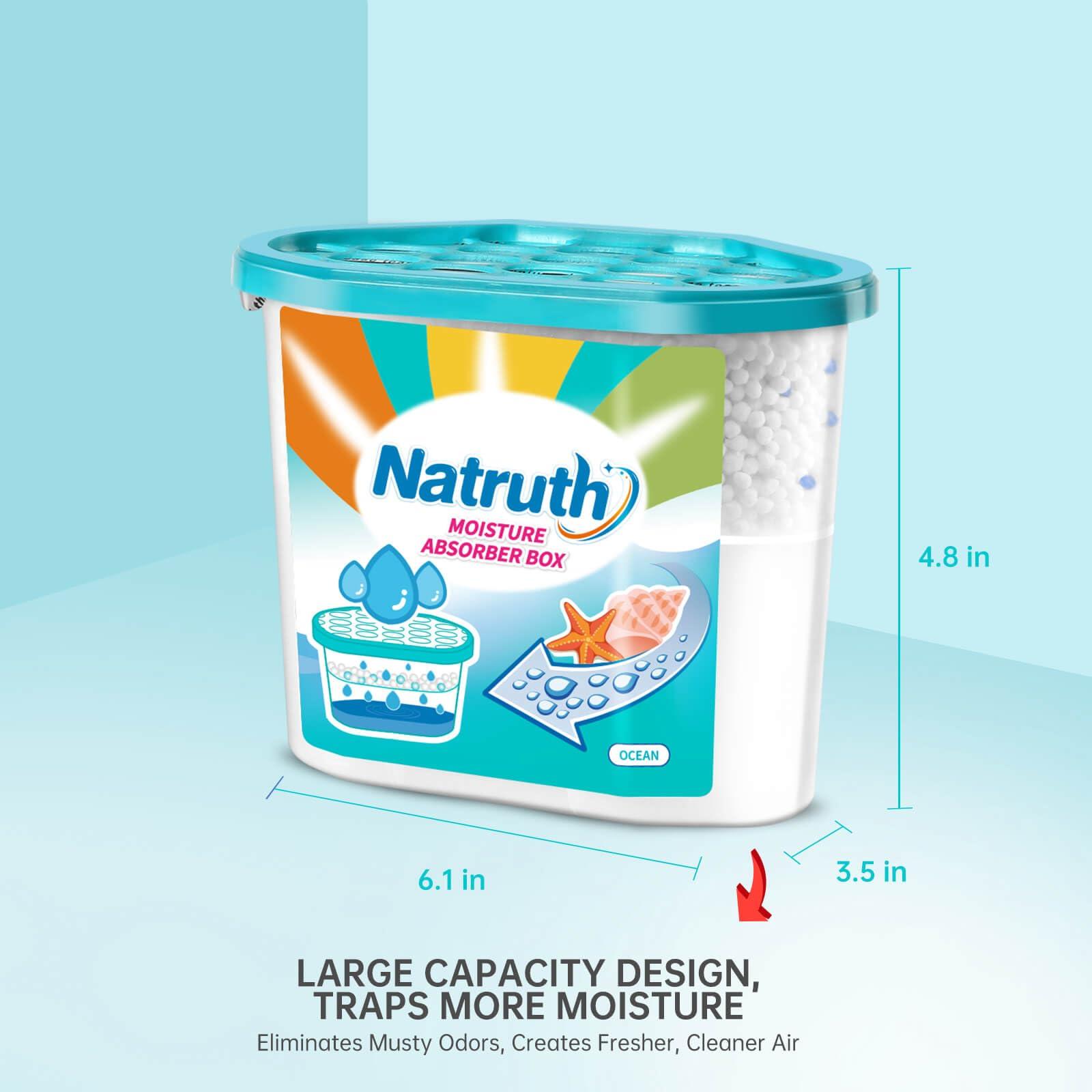 NATRUTH NATRUTH Moisture Absorbers 6 pack, 12.5Oz Portable Humidity Absorber Boxes for Your Bathroom, Closet & Car, Dehumidifier with Ocean Fragrance