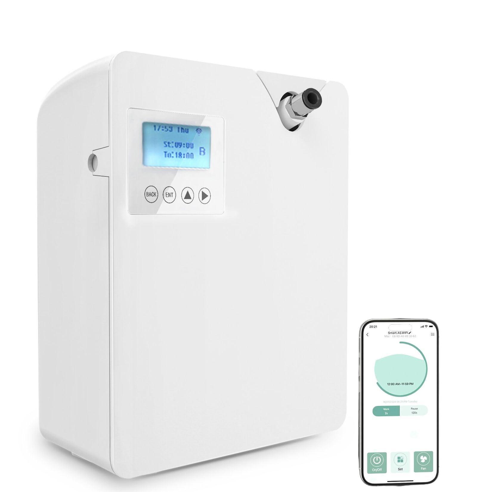 USMLMOOT USMLMOOT Smart Scent Air Machine for Home - Waterless Essential Oil Diffuser with Cold Air Diffusion Technology, HVAC Scent Diffuser 300ml for Large Room, Professional Atomizing Cover Up to 2,000 SF.