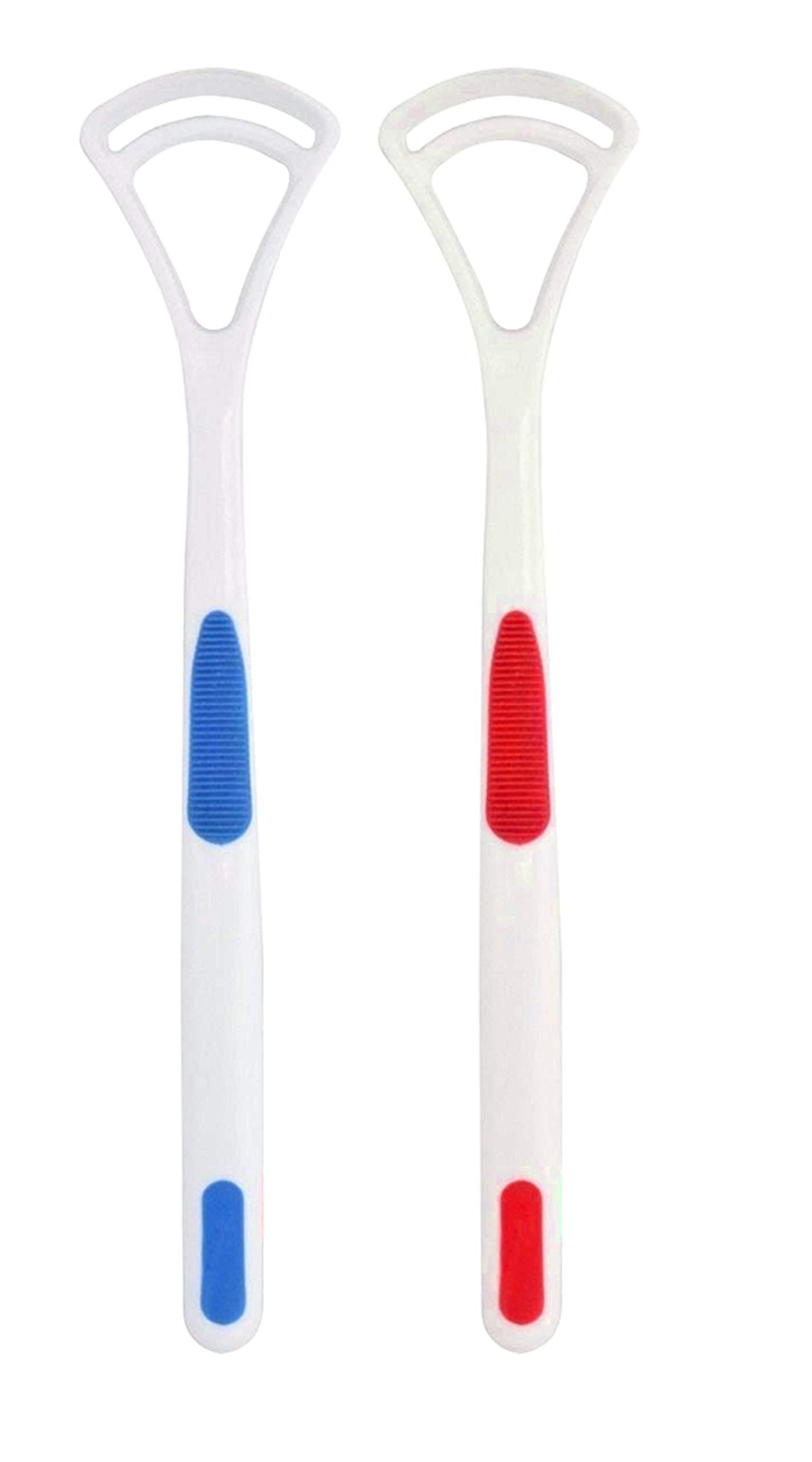 Nurpi Nurpi Plastic Tongue Cleaner for Adults and Kids Fights Bad Breath Oral Care Tongue Cleaner, Easy to Use Travel Friendly- Pack of 2